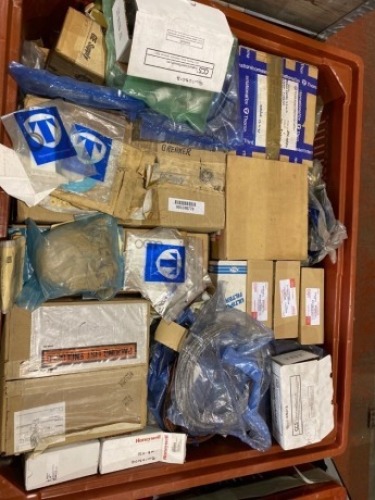 Assorted box of various and miscellaneous Pall, Honeywell, GE and other equipment as lotted