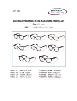 Bundle of Yohji Yamamoto optical frames (Quantity: 412)