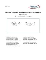 Bundle of Yohji Yamamoto optical frames (Quantity: 504)