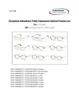 Bundle of Yohji Yamamoto optical frames (Quantity: 225)