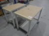 2 Grey steel 2 tier component trolleys - 3