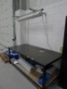 Welded steel 2 tier table with overhead strip light - 2