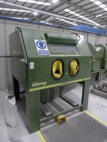 Enviraclean series 1500 shotblast cabinet with reclaim and dust collection&nbsp;s/n 43338 (extractor not inlcuded)