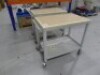 2 Grey steel 2 tier component trolleys
