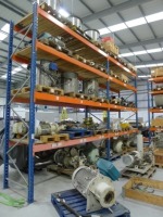 4 bays of PSS boltless steel heavy duty pallet racking 340cm x 600cm (contents not included)