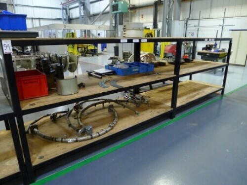 2 welded steel 3 tier storage racks 220cm x 100cm x 140cm
