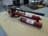 Kennedy 10,000 PSI capacity hydraulic pump with 10 ton capacity hydraulic ram