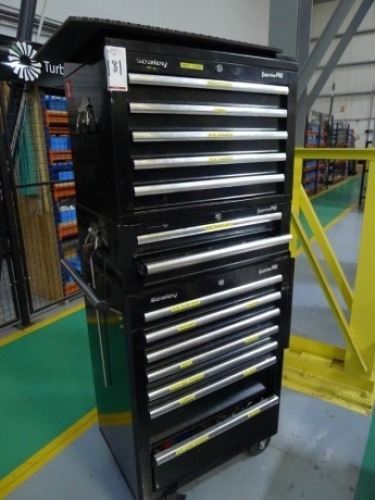 Sealey Superline Pro 7 drawer roller tool trolley with 5 ans 2 drawer top boxes including contents