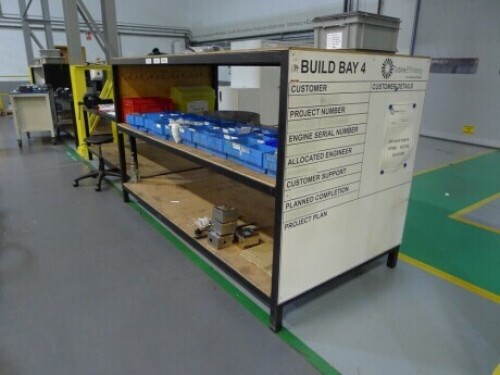 2 welded steel 3 tier storage racks 240cm x 115cm x 140cm (contents not included)