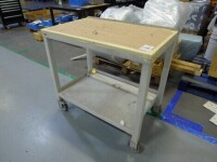 2 Grey steel 2 tier component trolleys