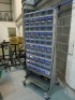 Twinbin Flagbin 25 compartment single sided mobile compnent storage system