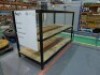 3 Welded steel 3 tier storage racks 220cm x 100cm x 140cm (contents not included)