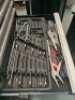 Halfords Industrial 6 drawer roller tool cabinet with Halfords Industrial 6 drawer top box including contents - 6