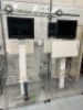 4 Mobile perspex stands with 20'' built in monitor and booklet dispenser