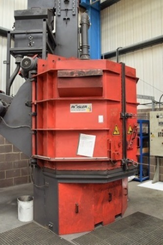 Rosler RDT 150 Rotary table wheel blast machine with extraction S/N 4234&nbsp;(A Method Statement and Risk Assessment must be provided, reviewed and approved by the Auctioneer prior to any removal work commencing on this lot) (Bay 3)