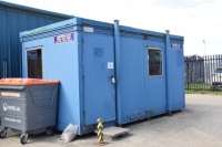 16ft jack-leg site cabin with services (contents not included) (Yard)