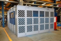 Unbranded dry back dry filter spraybooth 410cm x 510cm x 240cm (A Method Statement and Risk Assessment must be provided, reviewed and approved by the Auctioneer prior to any removal work commencing on this lot) (Bay 2)