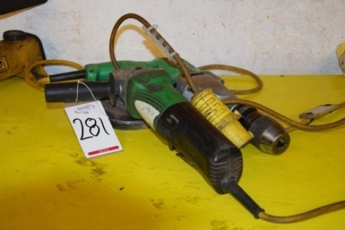 Hitachi 110 cvolt drill and Hitachi 110 volt angle grinder (Test/ Maintainance)