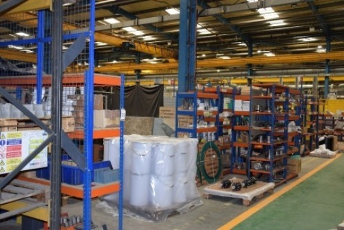 36 Bays of Light duty slotted steel racking (contents not included) (Stores)
