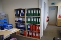 4 Light oak effect bookcases (Offices second floor accounts)
