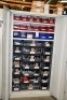 Bisley Grey steel 6ft double door cupboard and contents, mainly bolts, brush arm fixings etc (Bay 1)