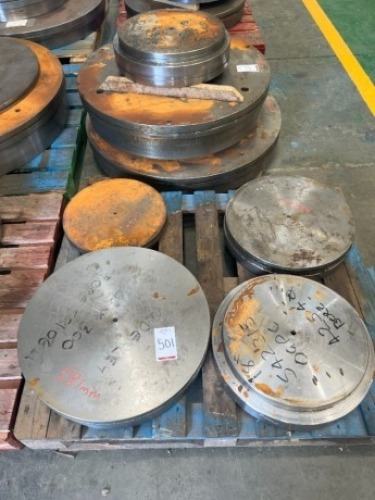Pallet of S355 part machined steel billets