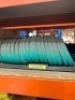 Contents of racking to include Grinding wheels, welding wire, welding masks, sander belts and other consumables - 3