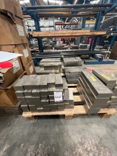 Pallet of forged steel billets