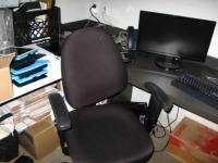 Room B104 Marketing; 2--Computers/Monitors--Dell; Brother HL31C Printer; 2--Table with Shelving; 2--Office Chairs (1 in poor condition)