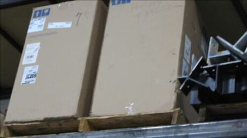 Lot -- Plumbing Inventory on pallet racking (NO MACHINERY AND NO WATER HEATERS) includes 2 new Hasley Taylor handicap water fountains, etc. *** PLEASE NOTE: This lot is offered subject to bulk bid offer on lot 118