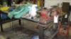 1-work table, metal top with large vise, 92" x 34"H x 49", approx 3/4" thick *** PLEASE NOTE: This lot is offered subject to bulk bid offer on lot 118 - 2