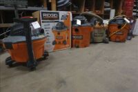 Lot--4 Rigid Asst. shop vacs *** PLEASE NOTE: This lot is offered subject to bulk bid offer on lot 118