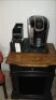 Lot--Cart, microwave, and coffee maker *** PLEASE NOTE: This lot is offered subject to bulk bid offer on lot 118
