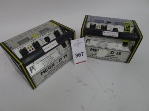 2 Cine Power Mega D 15 NIMH Batteries with Charger