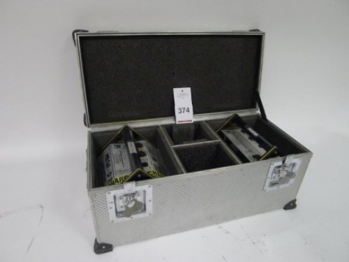 2 Cine Power Mega D 15 NIMH Batteries with Charger and Flight Case