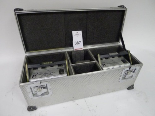 2 Cine Power Dolly Pack Nickel Cadmium Block Batteries with Charger and Flight Case