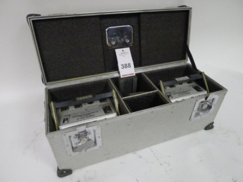 2 Cine Power Dolly Pack Nickel Cadmium Block Batteries with Charger and Flight Case