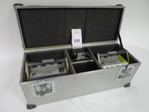 2 Cine Power Dolly Pack Nickel Cadmium Block Batteries with Charger and Flight Case