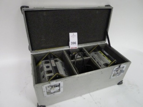 2 Cine Power Dolly Pack Nickel Cadmium Block Batteries with Charger and Flight Case