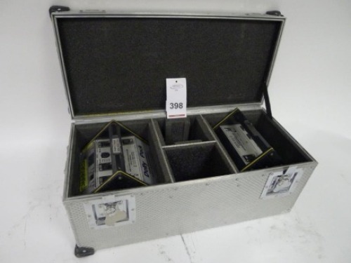 2 Cine Power Dolly Pack Nickel Cadmium Block Batteries with Charger and Flight Case