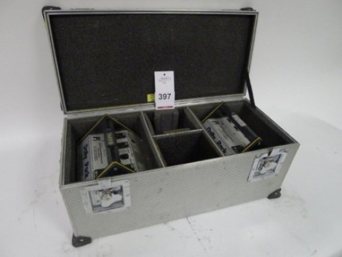 2 Cine Power Dolly Pack Nickel Cadmium Block Batteries with Charger and Flight Case
