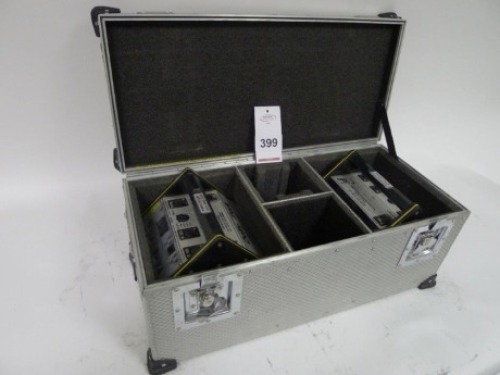 2 Cine Power Dolly Pack Nickel Cadmium Block Batteries with Charger and Flight Case
