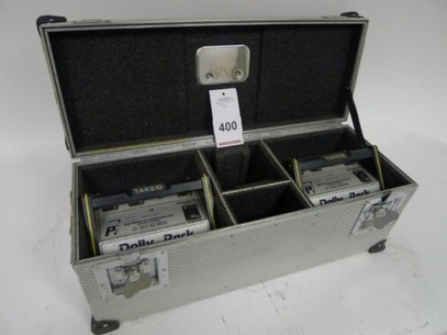 2 Cine Power Dolly Pack Nickel Cadmium Block Batteries with Charger and Flight Case
