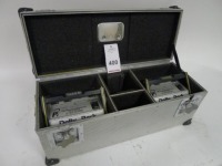 2 Cine Power Dolly Pack Nickel Cadmium Block Batteries with Charger and Flight Case