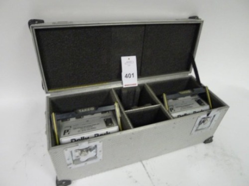 2 Cine Power Dolly Pack Nickel Cadmium Block Batteries with Charger and Flight Case