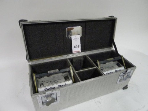 2 Cine Power Dolly Pack Nickel Cadmium Block Batteries with Charger and Flight Case