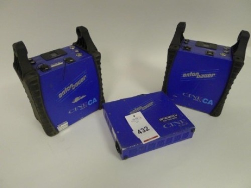 2 Anton Bauer Cine VCLX CA 14.4 Volt -28 Volt Batteries with Charger Unit