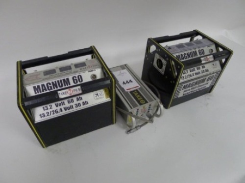 2 Cine Power Magnum 60 13.2-26.4 Volt Heavy Duty Batteries with Charging Unit