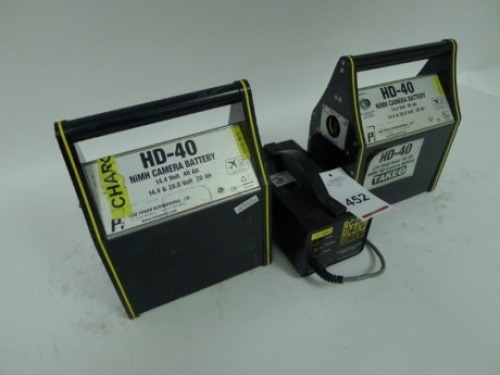2 Cine Power HD-40 14.4-28.8 Volt Heavy Duty NiMH HD Camera Batteries with Charger