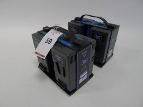 2 Hawk Woods VL-4X4 Simultaneous V-Lock Battery Chargers